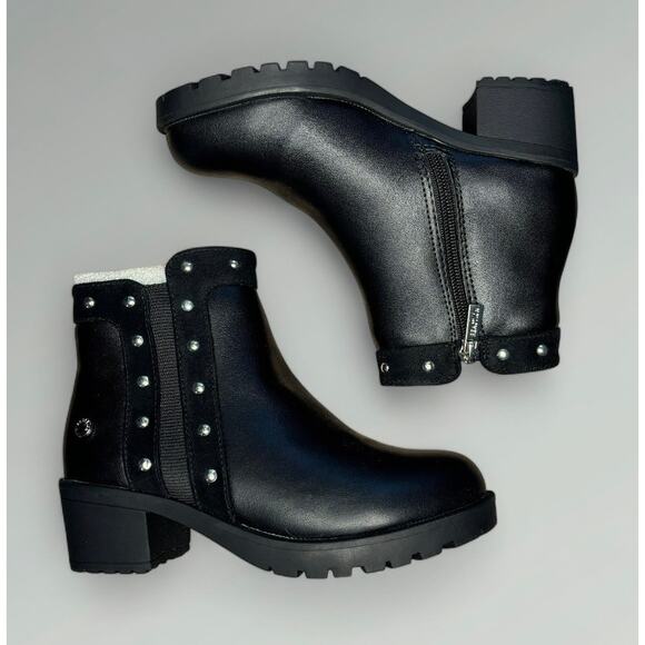 Kenneth Cole Reaction Girl's Teri Chelsea Studded Heeled Boots in Black - Picture 6 of 8